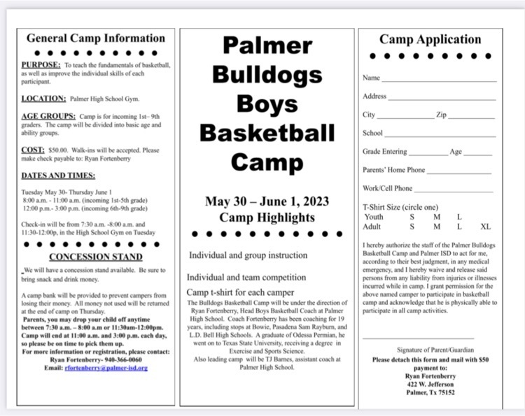 Palmer Boys Basketball Summer Camp